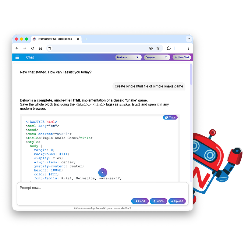 PromptNow Co-Intelligence AI Generative platform
